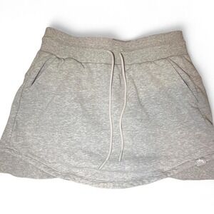 JoyLab Womens Heather Gray Fleece Mini Skort Athletic Skirt Small Drawstring